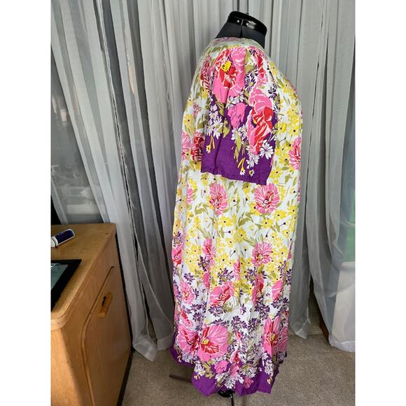 nap dress floral pink yellow purple boho - Picture 7 of 9
